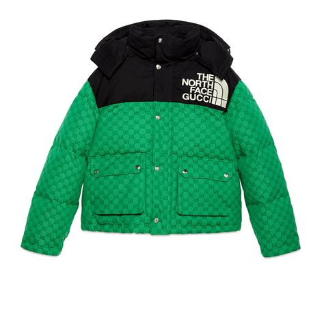 the north face x gucci padded jacket green|north face Gucci tracksuit.